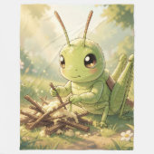 The Grasshopper and the Nectar Artwork フリースブランケット (正面)