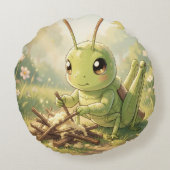 The Grasshopper and the Nectar Artwork ラウンドクッション (裏面)
