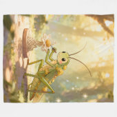 The Grasshopper and the Nectar Artwork.1 フリースブランケット (正面(横))