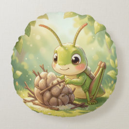 The Grasshopper and the Nectar Artwork.5 ラウンドクッション