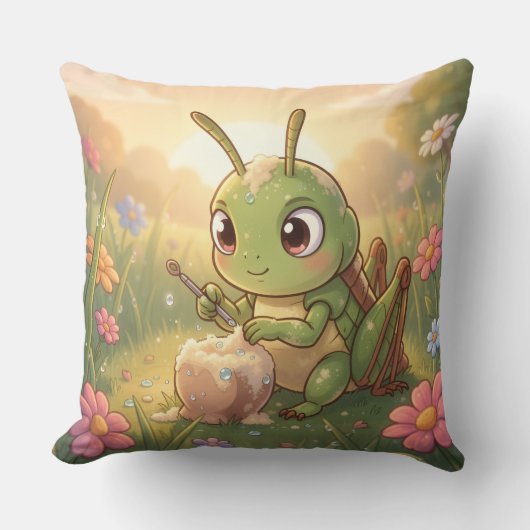 The Grasshopper and the Nectar Artwork.6 クッション (正面)
