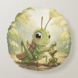 The Grasshopper and the Nectar Artwork.8 ラウンドクッション