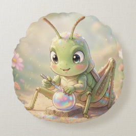 The Grasshopper and the Nectar Artwork.8 ラウンドクッション