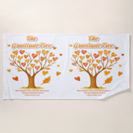 "The Gratitude Tree" ビーチタオル