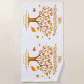 "The Gratitude Tree" ビーチタオル (正面)