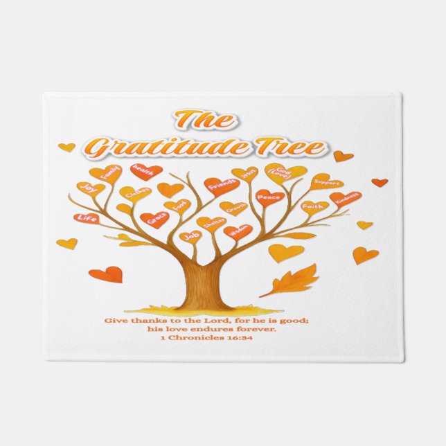 'The Gratitude Tree' Door Mat ドアマット (正面)
