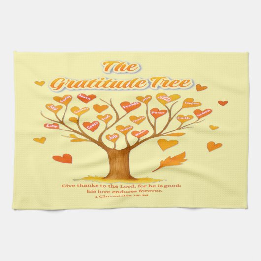  'The Gratitude Tree' Kitchen Towels キッチンタオル (横)