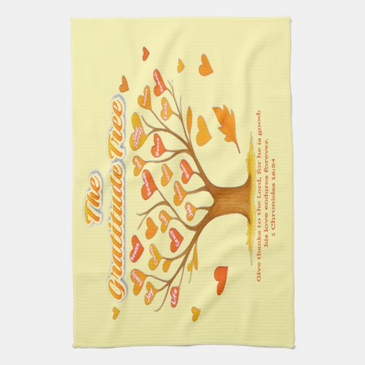  'The Gratitude Tree' Kitchen Towels キッチンタオル (縦)