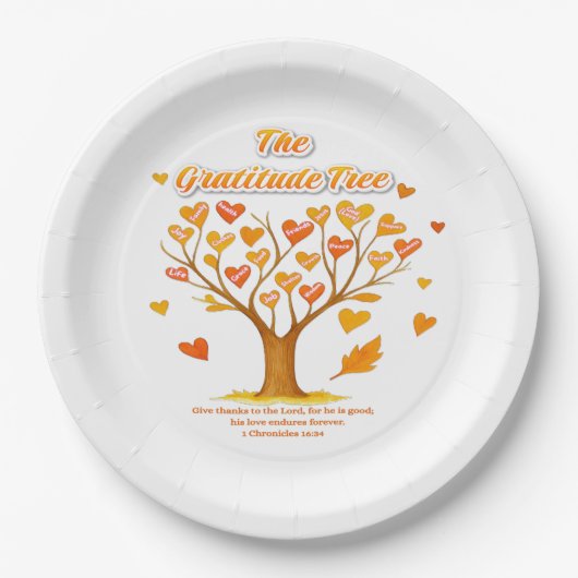 'The Gratitude Tree' Paper Plate ペーパープレート (正面)