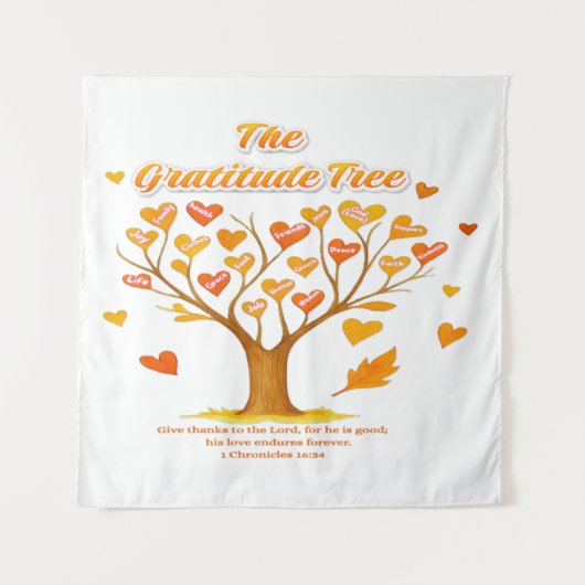 'The Gratitude Tree' Tapestry タペストリー (正面)