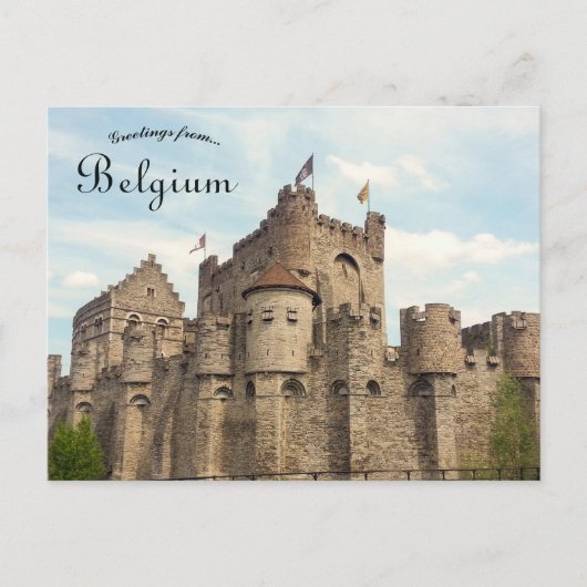 The Gravensteen Castle in Ghent Belgium ポストカード (正面)