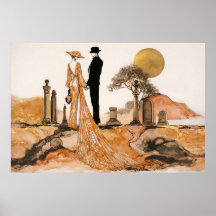 The Graveyard of Secrets - Elegant Noir Surrealist