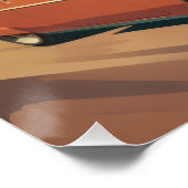 "The Great American Roadtrip" Vintage Desert Car ポスター (コーナー)