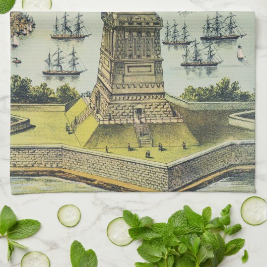 The Great Bartholdi Statue, Statue of Liberty キッチンタオル (折り畳み)