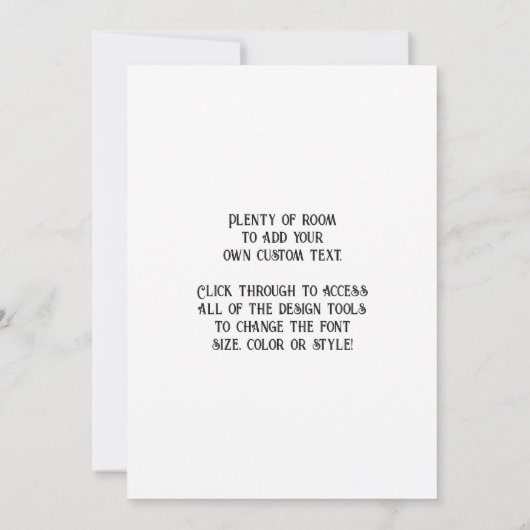 The Great Bartholdi Statue, Statue of Liberty 招待状 (裏面)