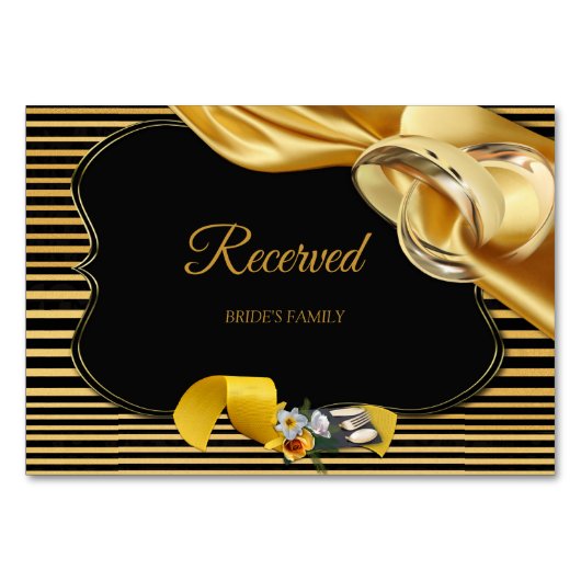 The Great Gatsby Wedding Reserved Card テーブルナンバー (正面)