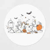The Great Halloween Candy Fight – Playful Stick ラベル (デザイン2)