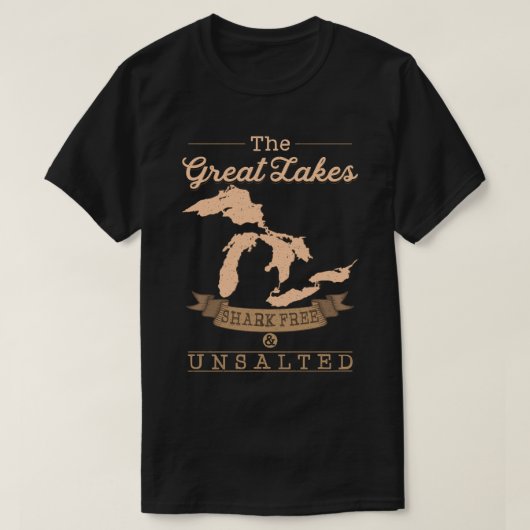The Great Lakes Shark Free Unsalted Sweat Michigan Tシャツ (デザイン正面)
