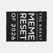 The Great Meme Reset Of 2026 Funny Internet Memes  フリースブランケット (正面(横))