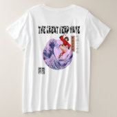 The Great Nerd Wave プラスサイズTシャツ (デザイン裏面)