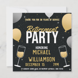The Great Send‑Off Retirement Party 招待状