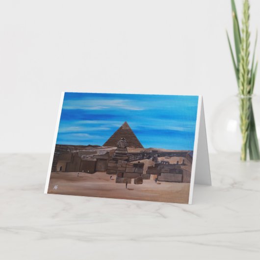 The Great Sphinx and the Pyramid of Khafre カード (正面)