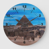 The Great Sphinx and the Pyramid of Khafre ラージ壁時計 (正面)