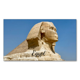 The Great Sphinx of Giza against a clear blue sky, マグネット名刺