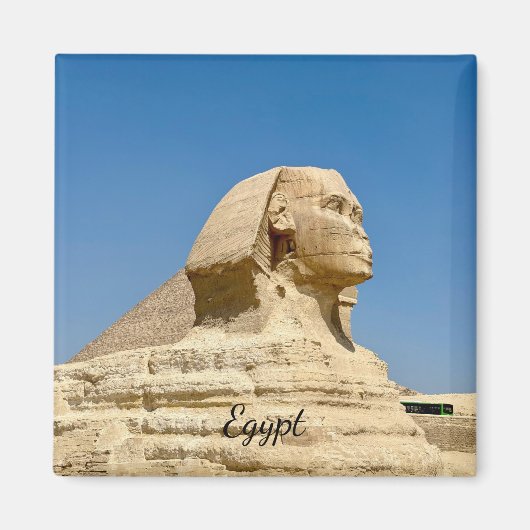 The Great Sphinx of Giza against a clear blue sky, マグネット (正面)