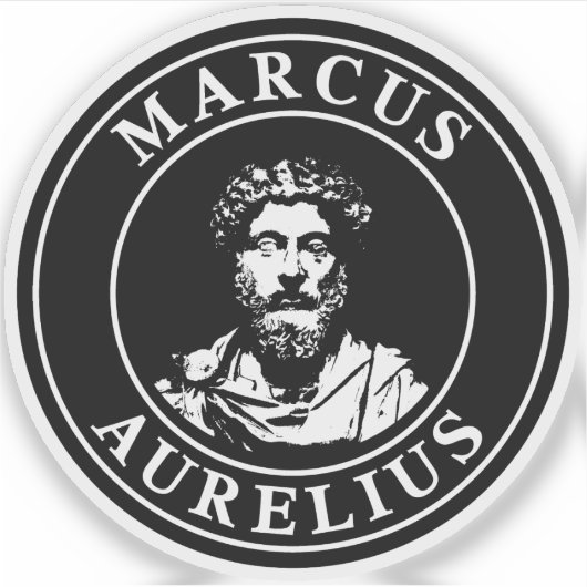 The Great Stoic Marcus Aurelius (white) シール (正面)