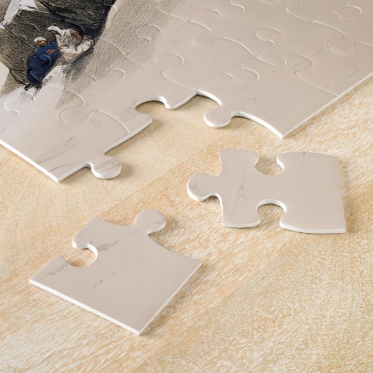 The Great Temple of Aboo Simbel by David Roberts ジグソーパズル (側面)