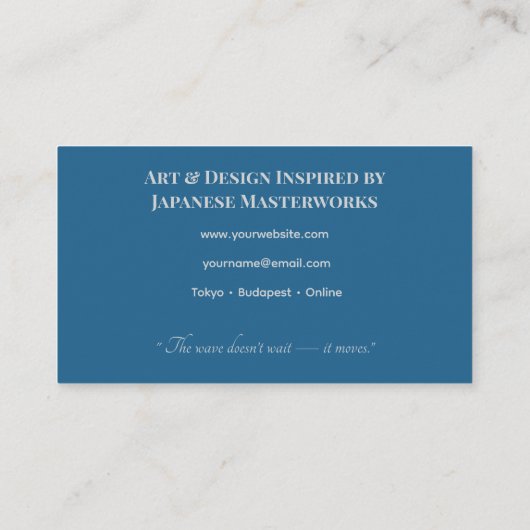 The Great Wave  Business Card 名刺 (裏面)