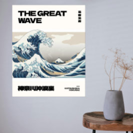 The Great Wave Hokusai Contemporary Minimal Poster フォトプリント