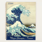 The Great Wave – Katsushika Hokusai – Custom Text  プランナー手帳 (正面)