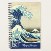The Great Wave – Katsushika Hokusai – Custom Text  プランナー手帳 (正面)