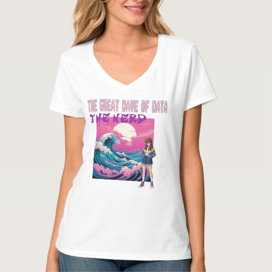 The Great Wave Of Data Tシャツ (正面)