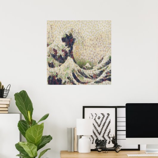 The Great Wave Of Honeydew Melon Fine Art Spoof ポスター (ホームオフィス)