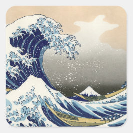 The Great Wave of Kanagawa - Katsushika Hokusai スクエアシール