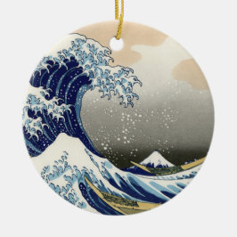 The Great Wave of Kanagawa - Katsushika Hokusai セラミックオーナメント