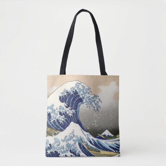 The Great Wave of Kanagawa - Katsushika Hokusai トートバッグ (正面)