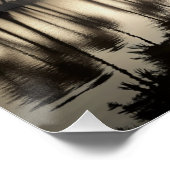 The Great Wave of Palm Trees Water Mirror ポスター (コーナー)