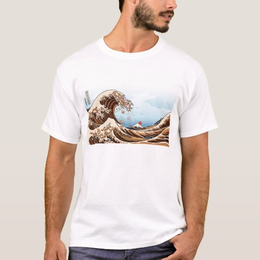 The Great Wave of Ramen - Funny Hokusai Ukiyo-e Pa Tシャツ (正面)
