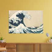 The Great Wave off Kanagawa キャンバスプリント (インサイチュ (リビング))