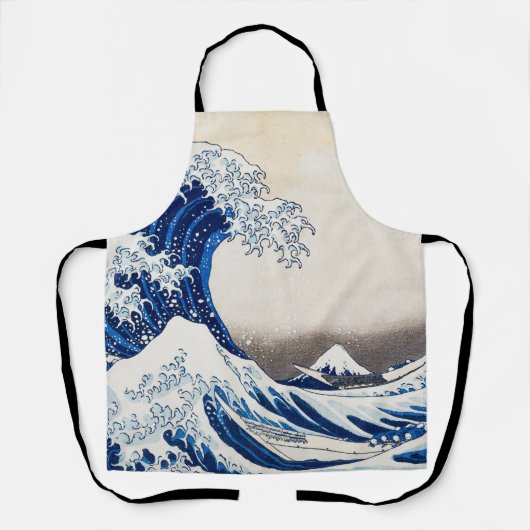 The Great Wave off Kanagawa by Hokusai Art エプロン (正面)