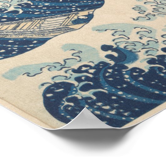 The Great Wave Off Kanagawa by Katsushika Hokusai ポスター (角)