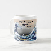 The Great Wave off Kanagawa + Zero Fighters コーヒーマグカップ (正面左)