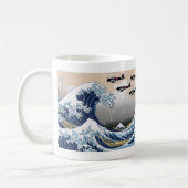 The Great Wave off Kanagawa + Zero Fighters コーヒーマグカップ (左)