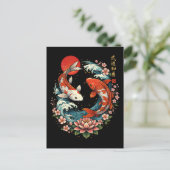 The Great Wave Off Koi Fish  ポストカード (スタンド正面)