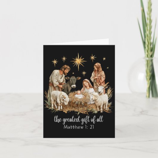 The Greatest For All Christmas Nativity Jesus Chri カード (正面)