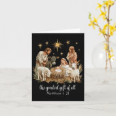The Greatest For All Christmas Nativity Jesus Chri カード (黄色い花)